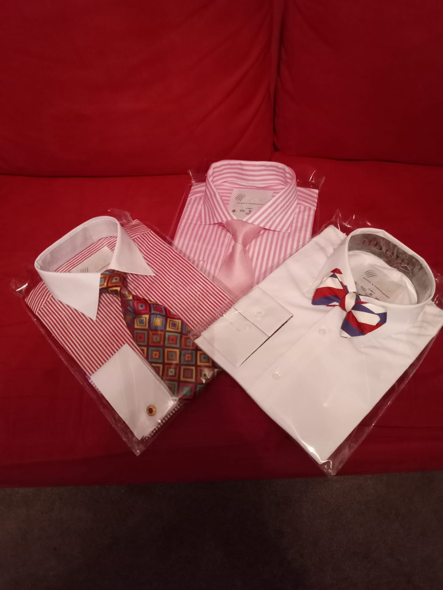 Three M&H Shirts Packaged